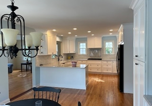 kitchen remodel with updated stove, sink, and refrigerator in Western Springs