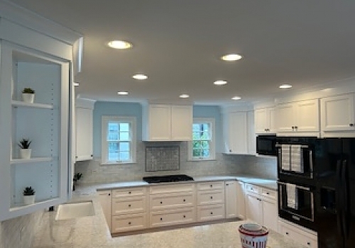 kitchen with new sink, stove, and fridge in Lagrange